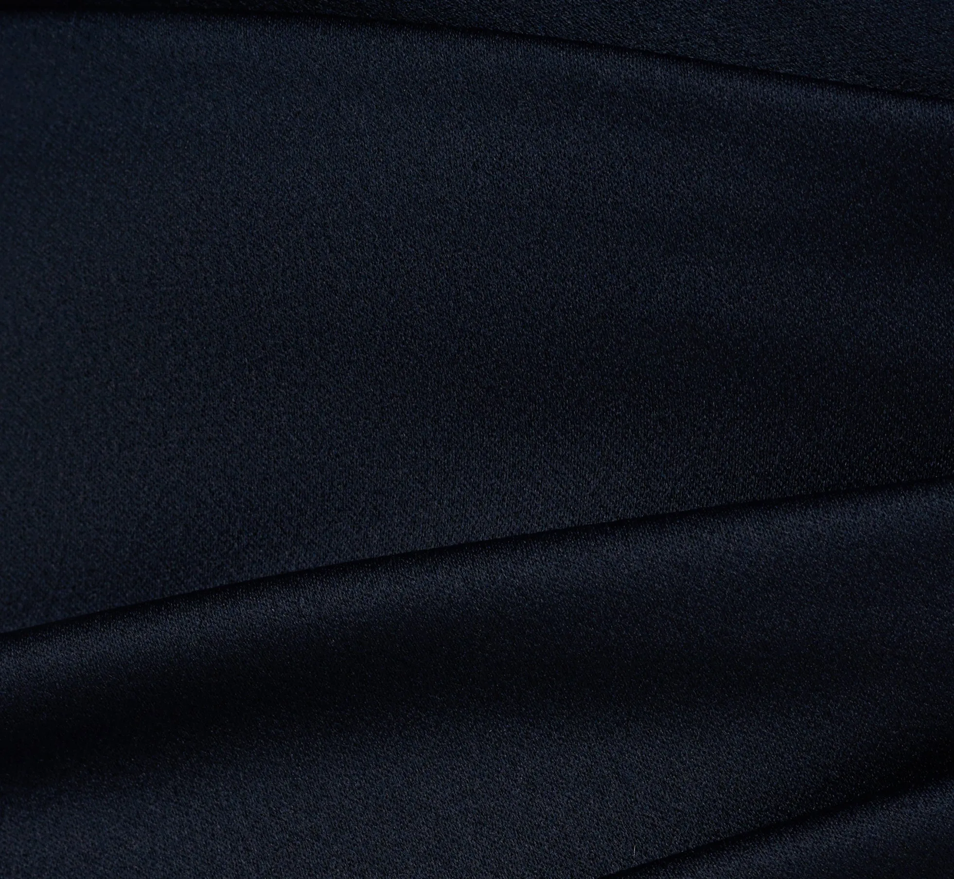 Satin Crepe Three Quarter Sleeve Jumpsuit With Buckle Waist In Dark Navy