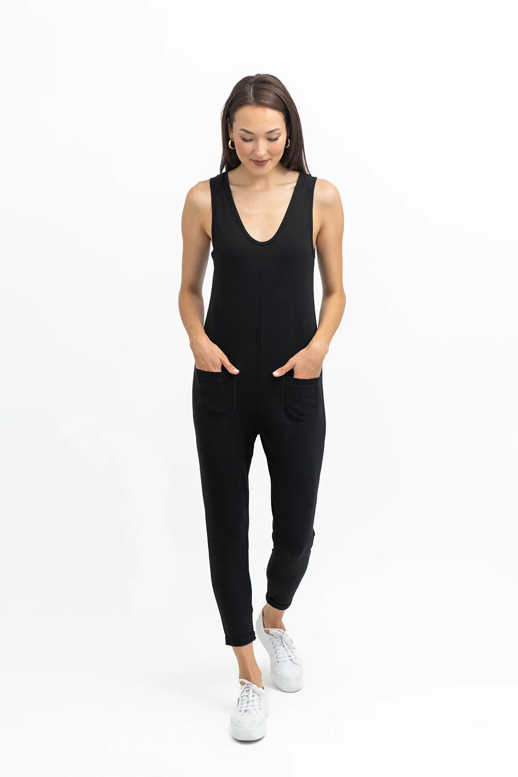 Saturday Romper in Midnight Black