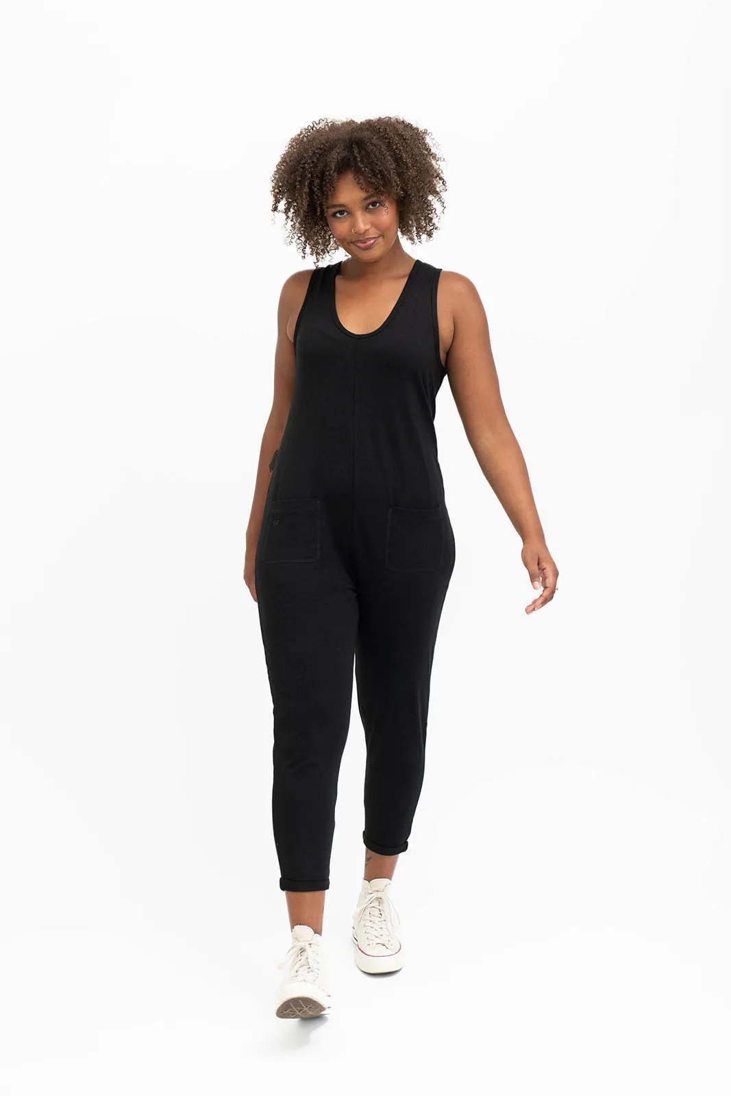 Saturday Romper in Midnight Black