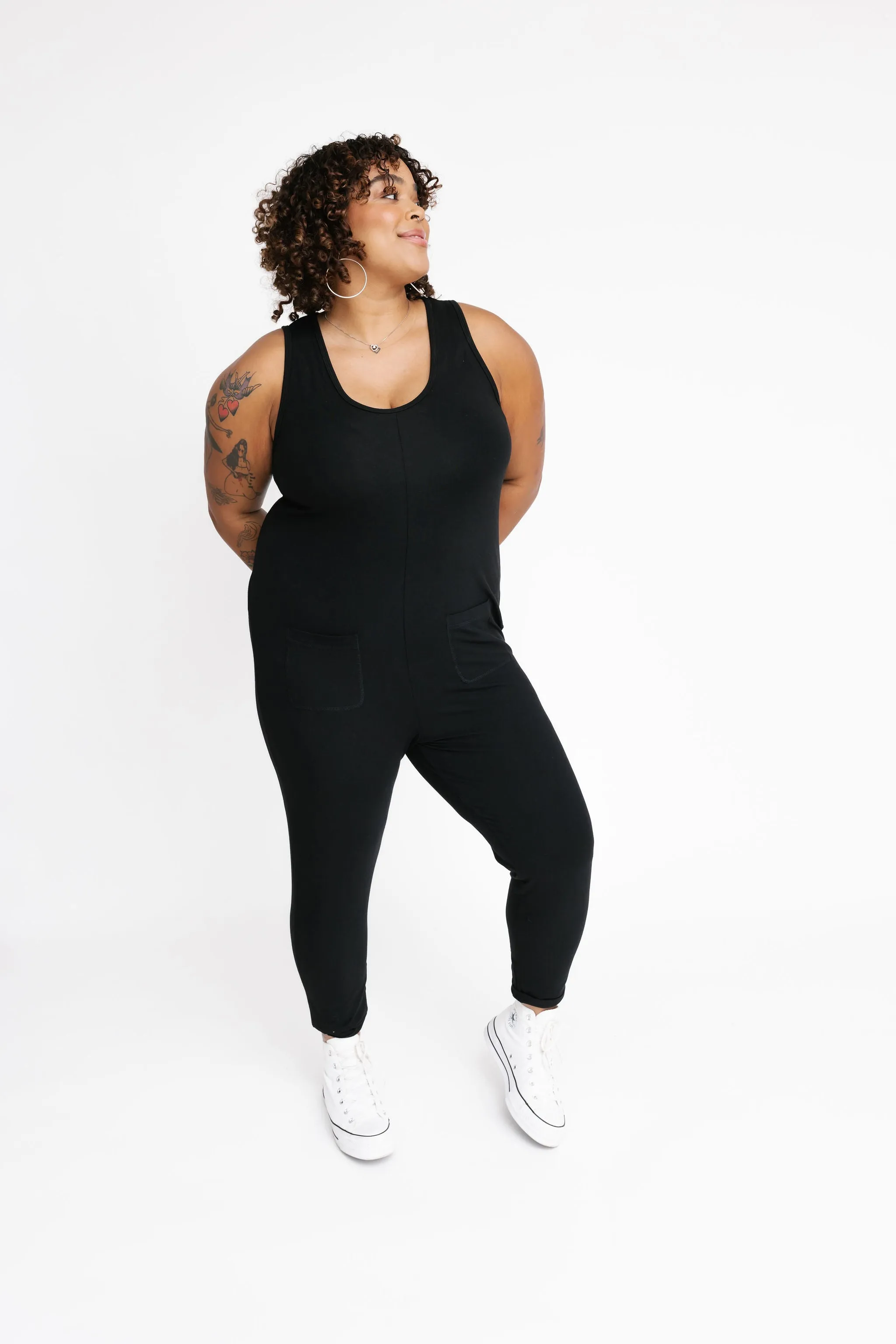 Saturday Romper in Midnight Black