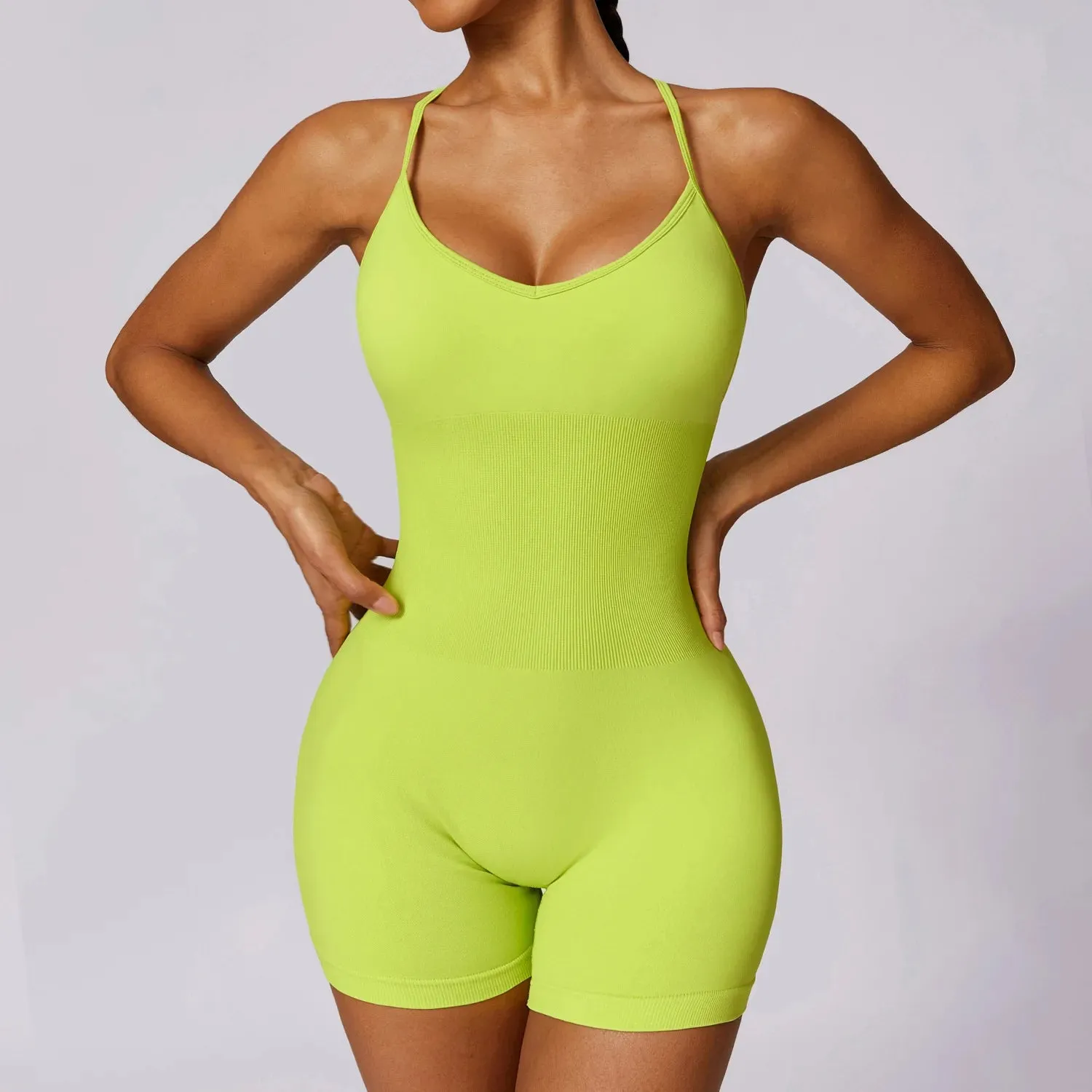 Seamless One-Piece Yoga Rompers