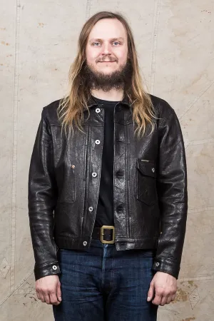 Secondhand Indigofera Black Grant Leather Jacket