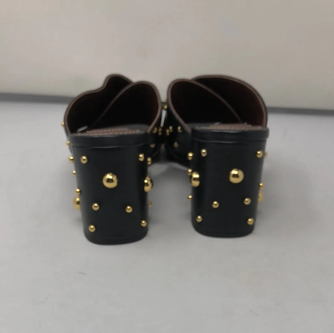 See by Chloe Abby Black Crisscross Sandals Mules