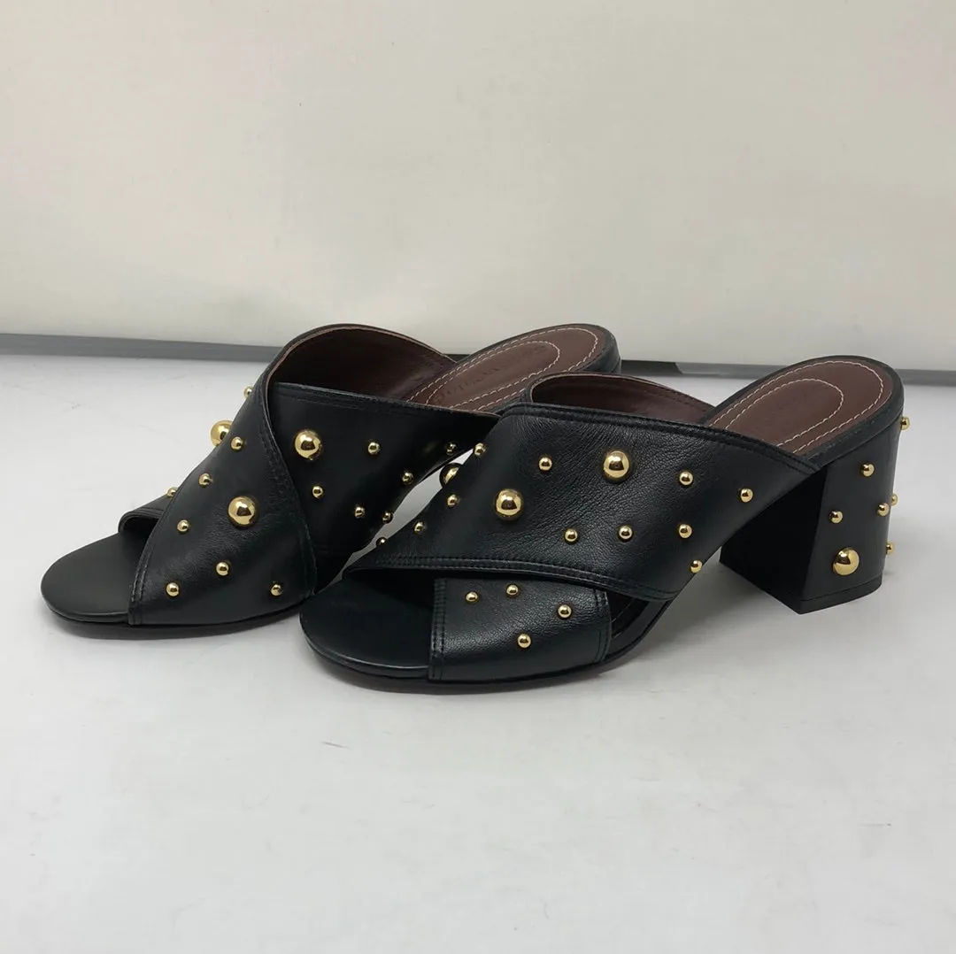 See by Chloe Abby Black Crisscross Sandals Mules
