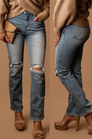 Selena High-Rise Slim Straight Jeans