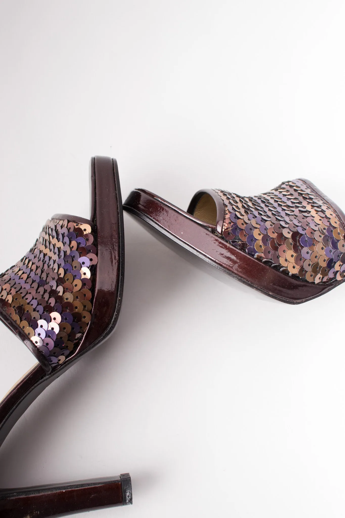 Sequined Platform Mules