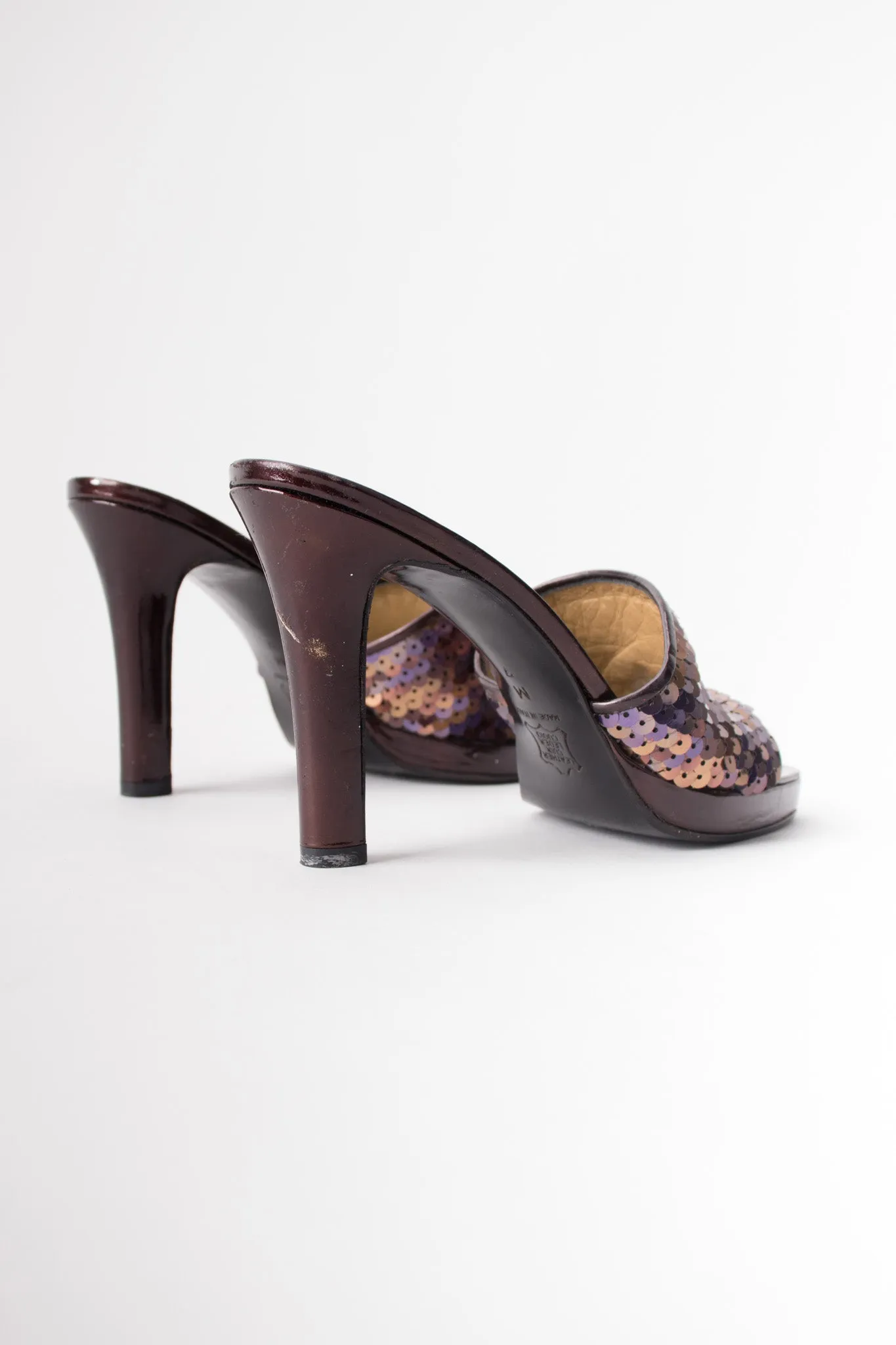 Sequined Platform Mules
