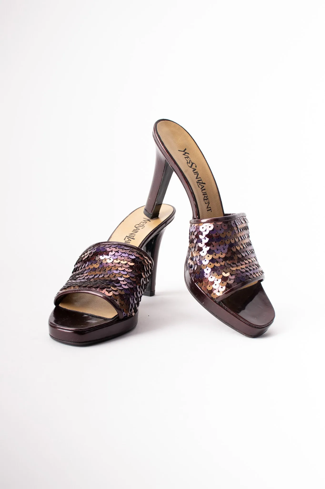 Sequined Platform Mules