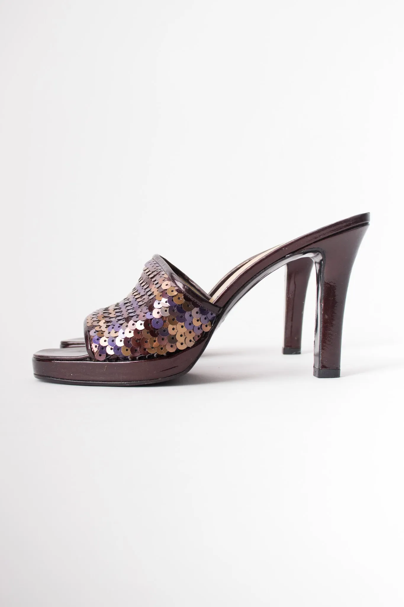 Sequined Platform Mules