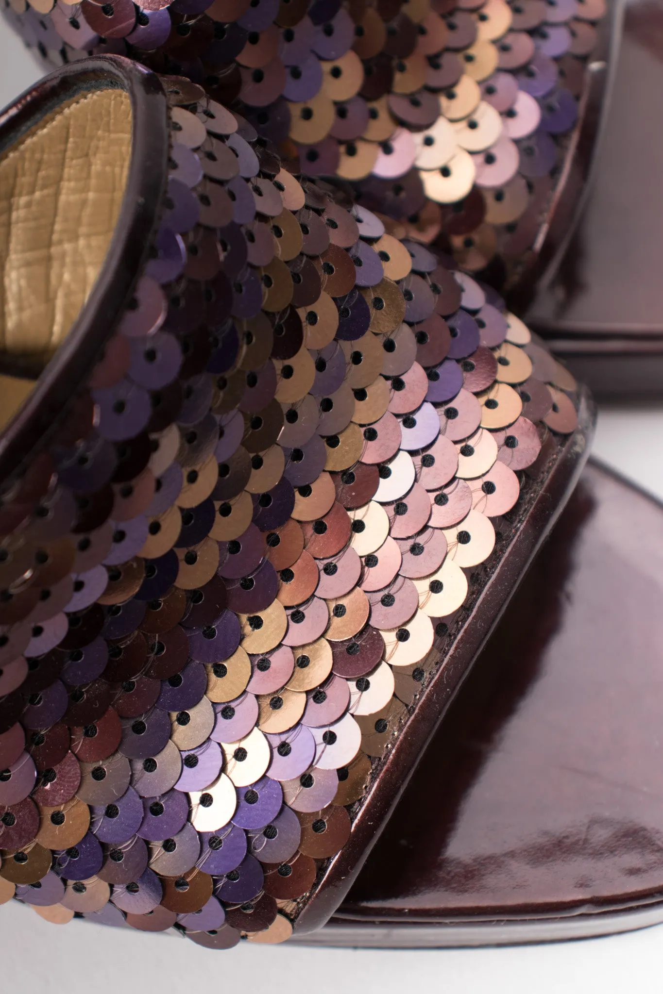 Sequined Platform Mules