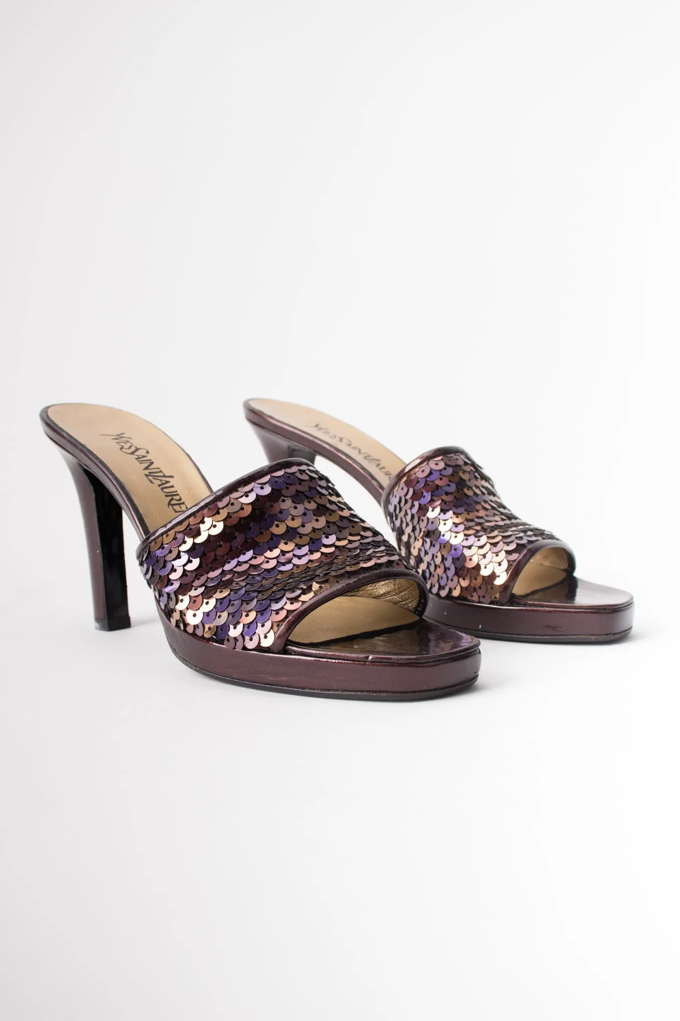 Sequined Platform Mules
