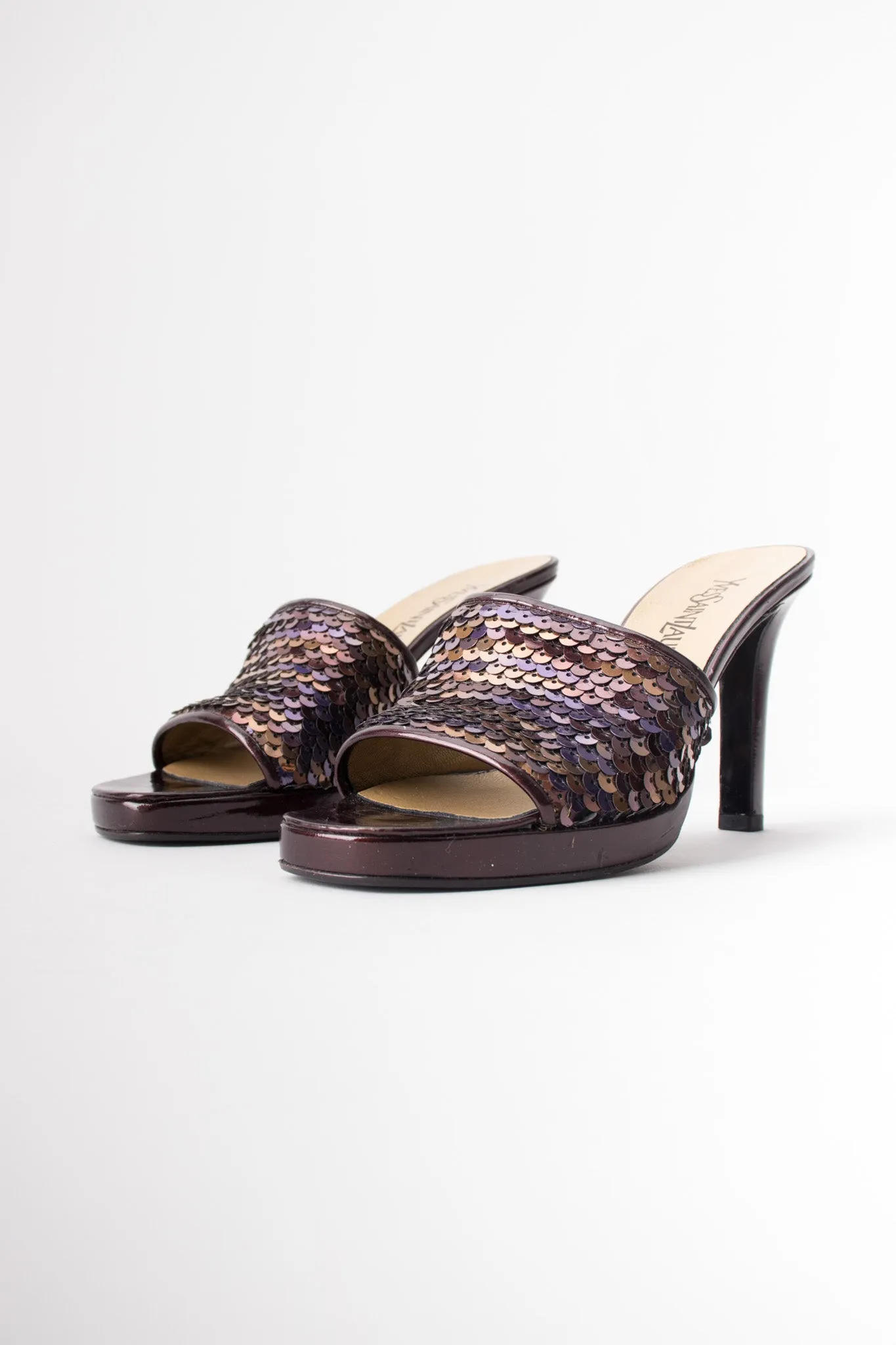 Sequined Platform Mules