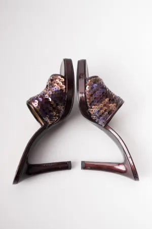Sequined Platform Mules