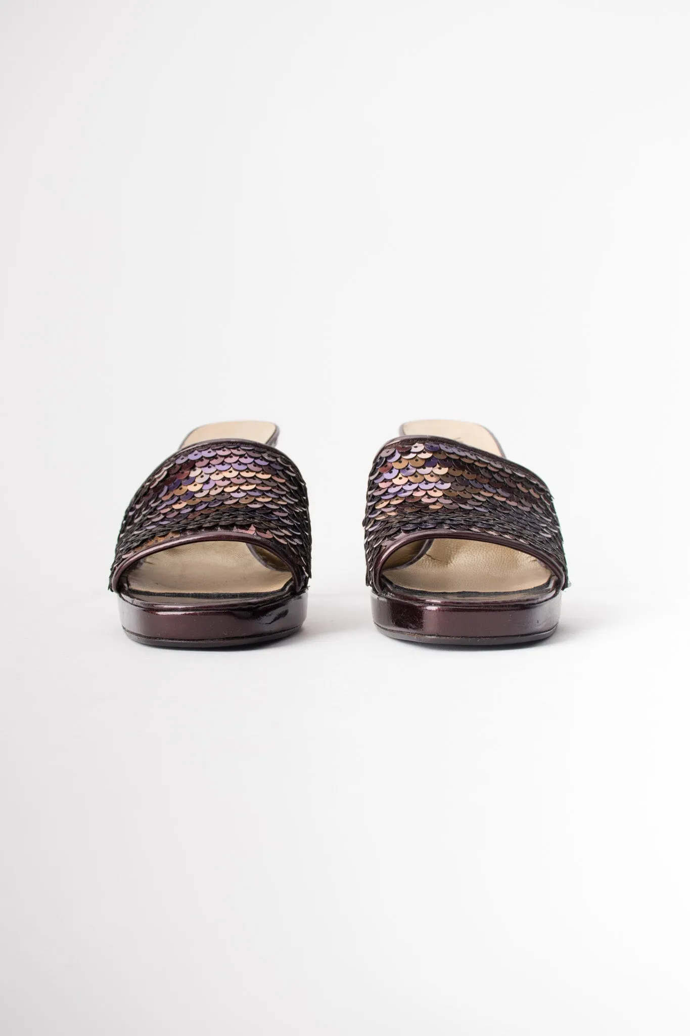 Sequined Platform Mules
