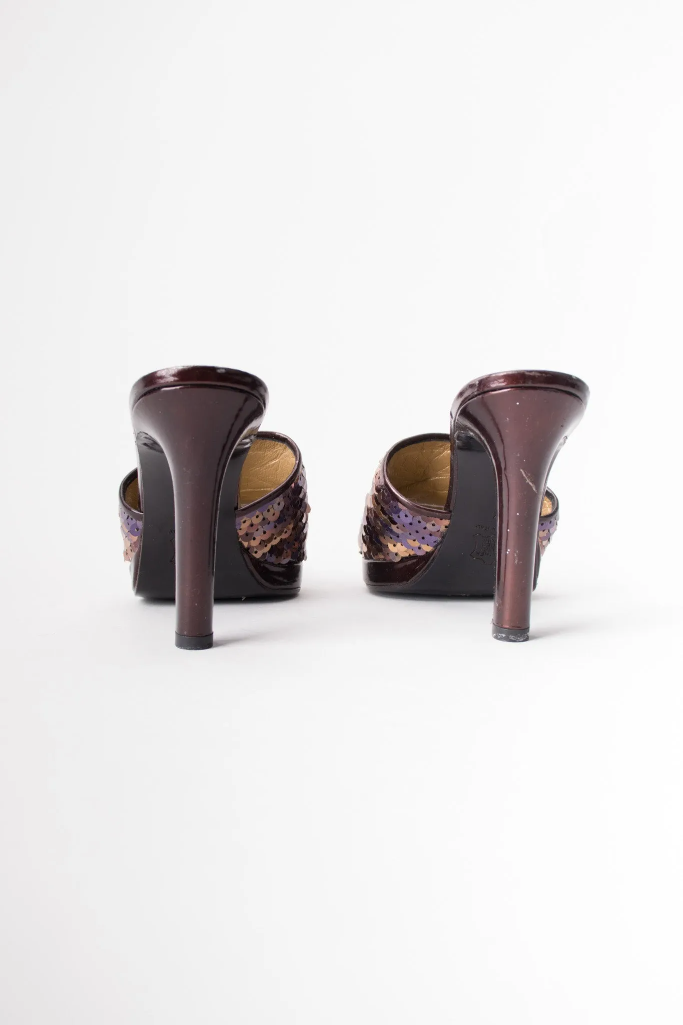 Sequined Platform Mules