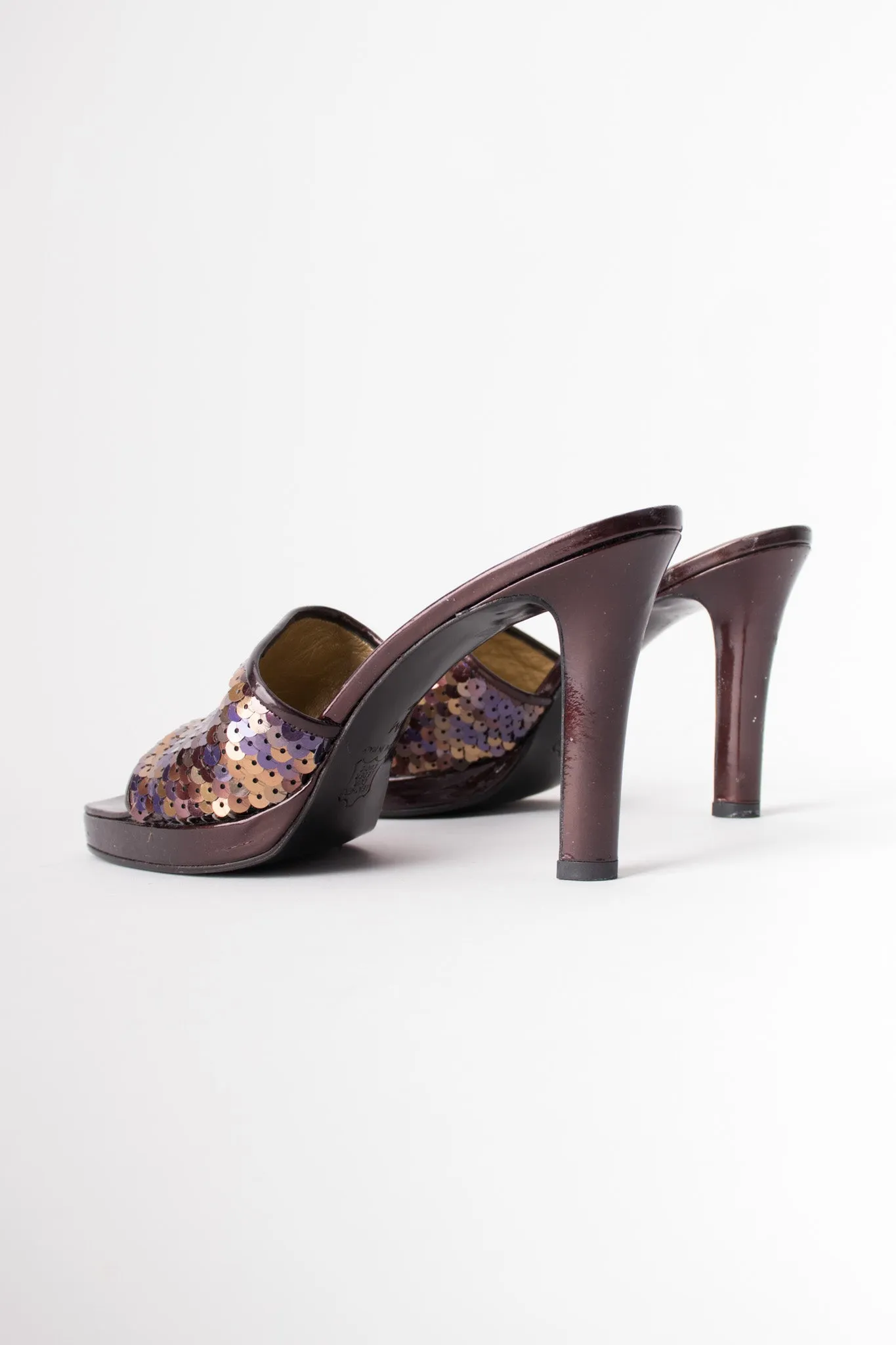 Sequined Platform Mules