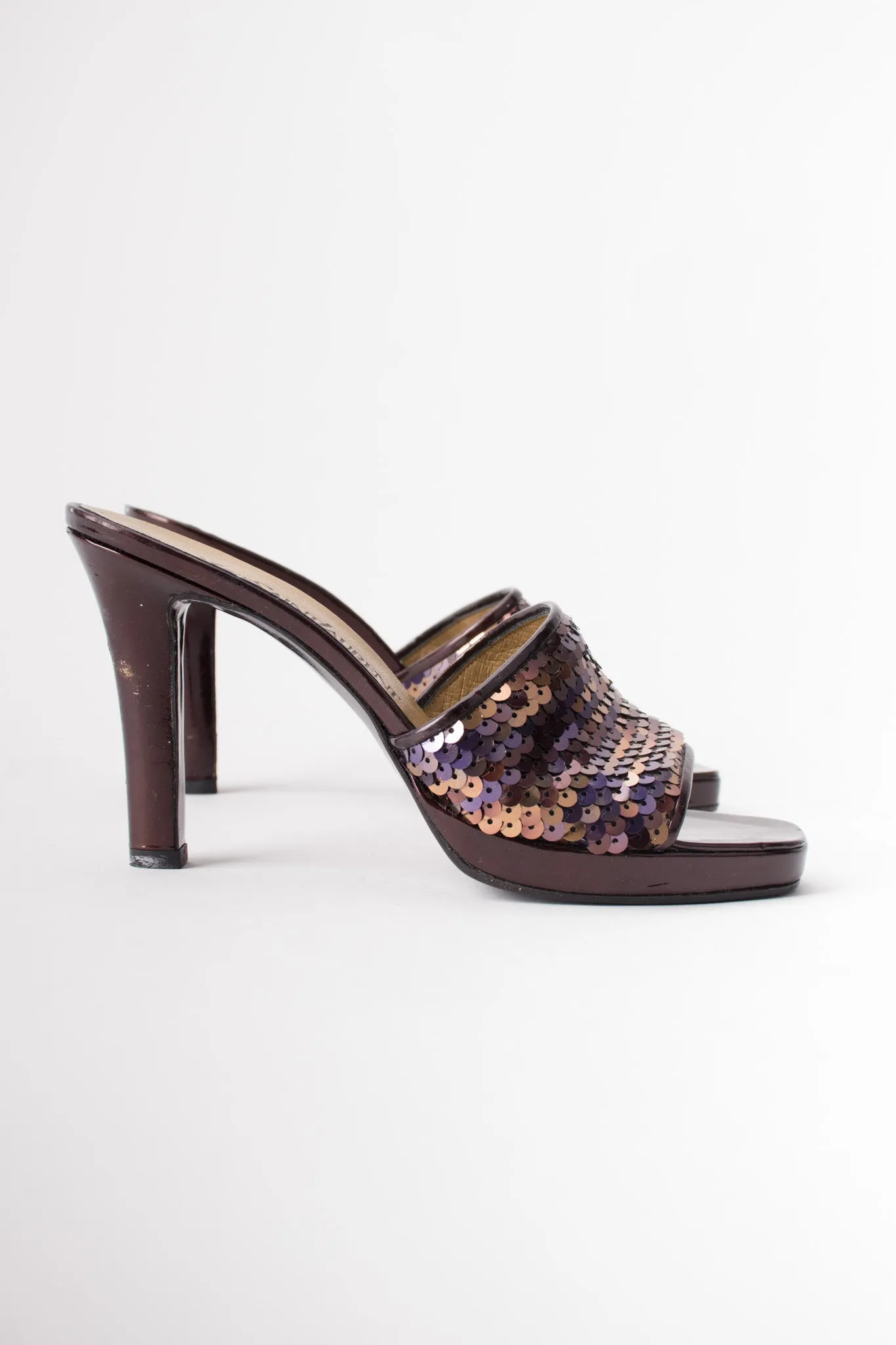 Sequined Platform Mules