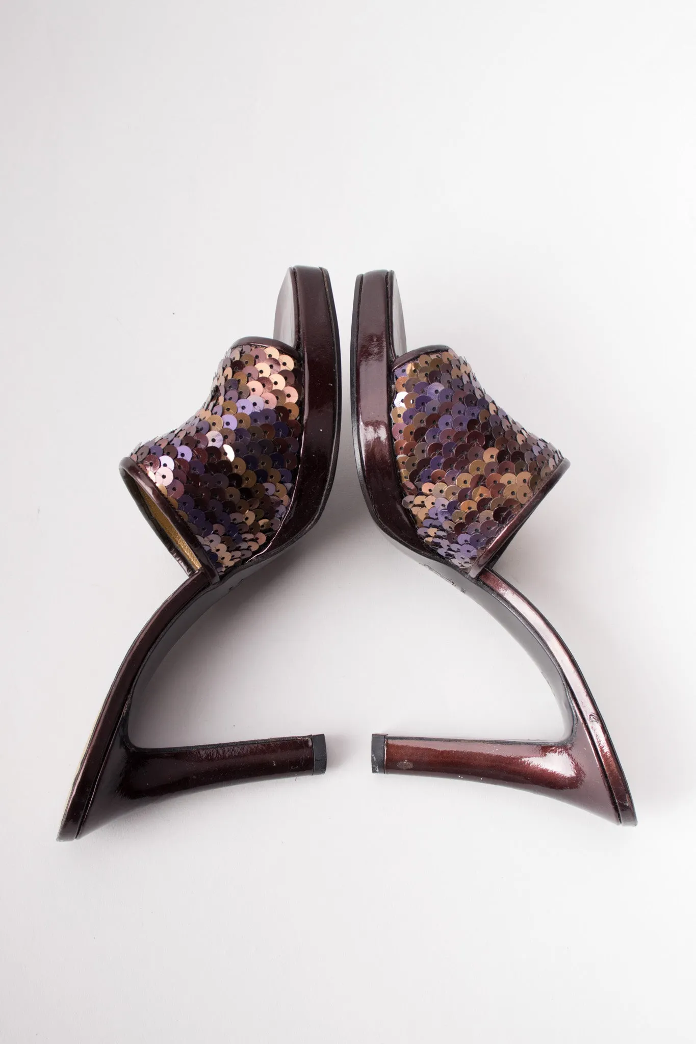 Sequined Platform Mules