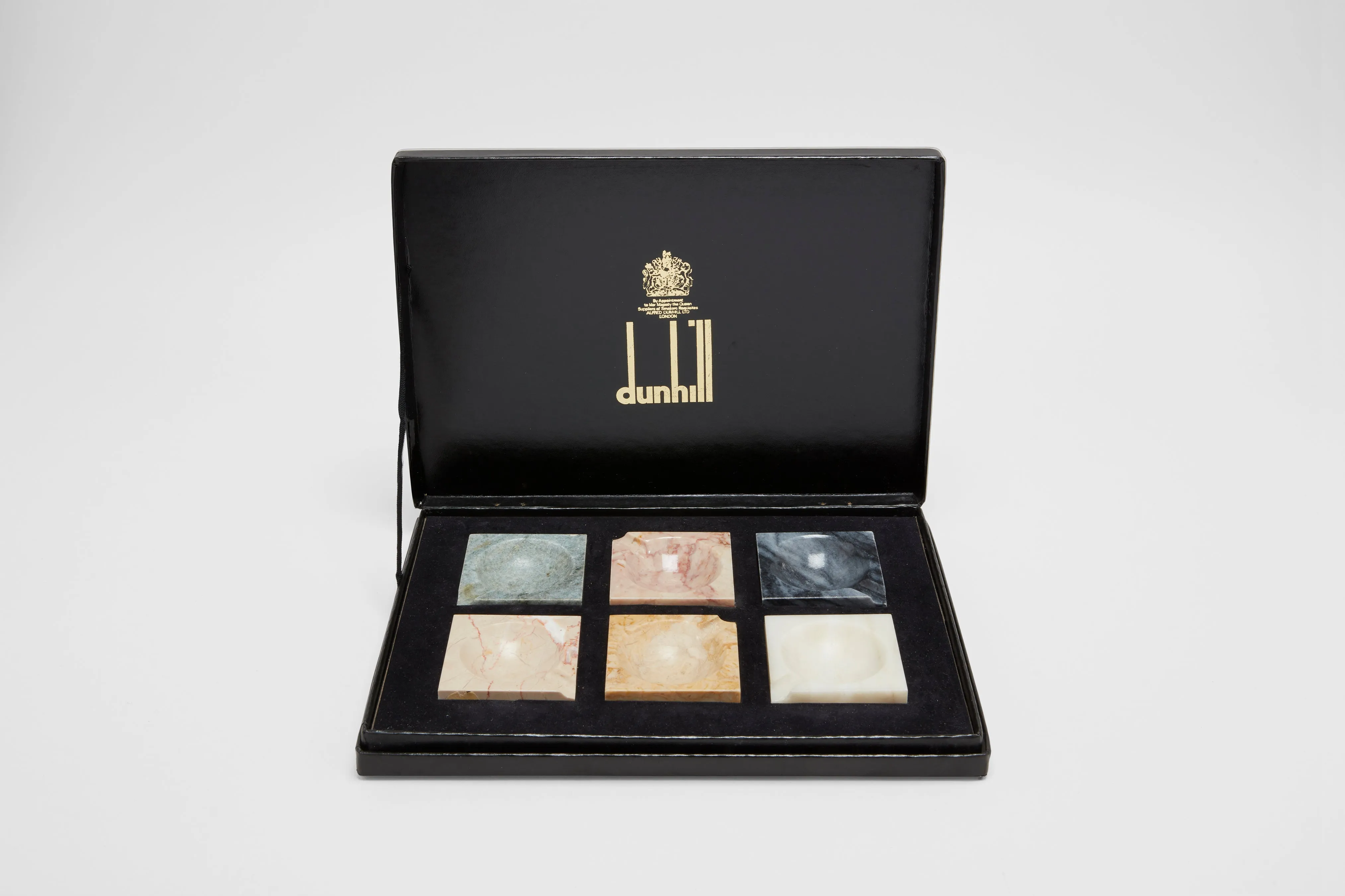 Set of Six Dunhill Marble Ash Trays