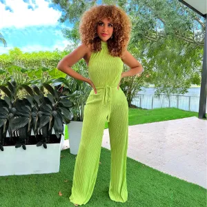 Sexy Women Pleated Jumpsuit