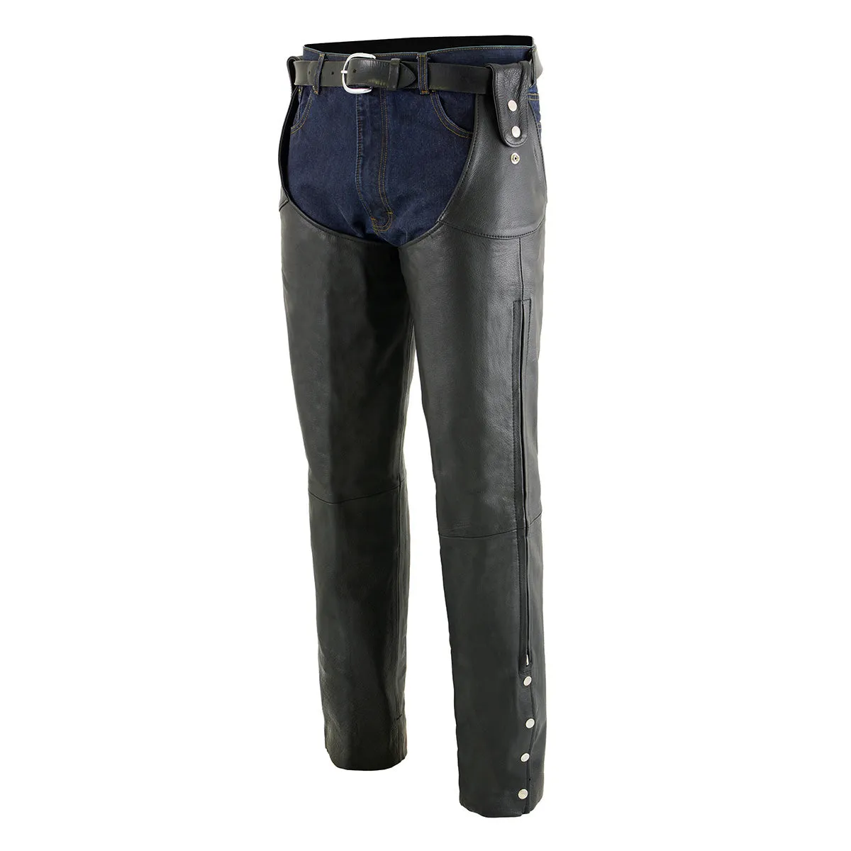 SH1198 Shotgun Chaps for Men's Belt Less- Snap Loop Around Belt - No Belt