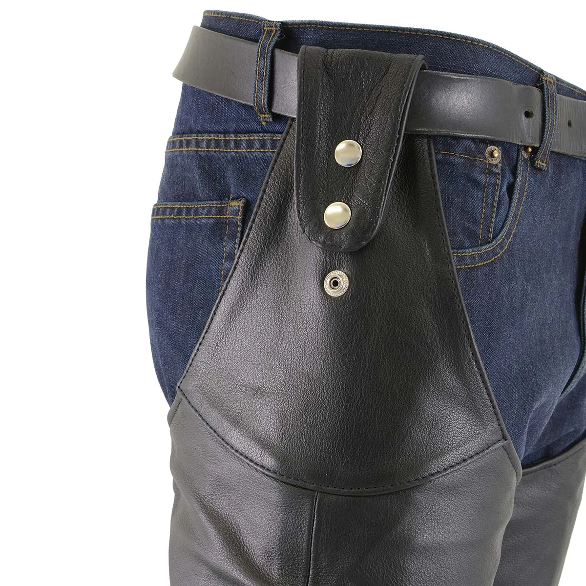 SH1198 Shotgun Chaps for Men's Belt Less- Snap Loop Around Belt - No Belt
