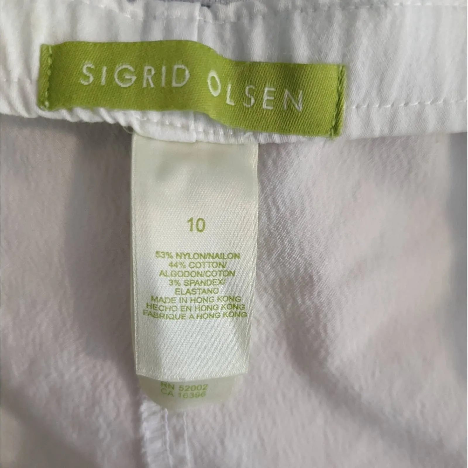 Sigrid Olsen Impressionist White Cropped Pants 10/31