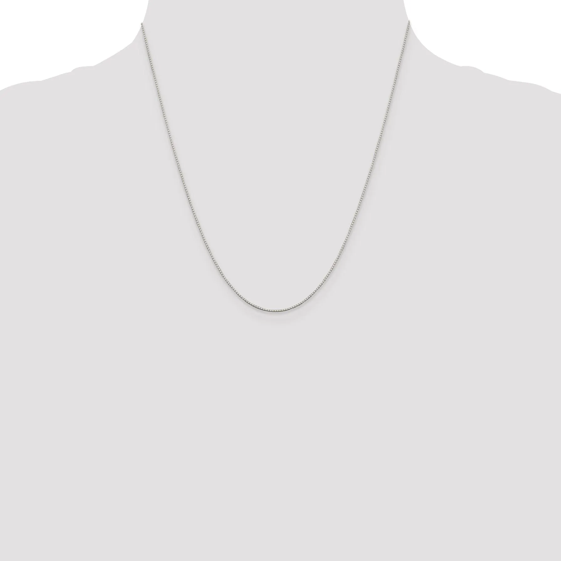 Silver D.C 0.60-mm 4 Sided Mirror Box Chain