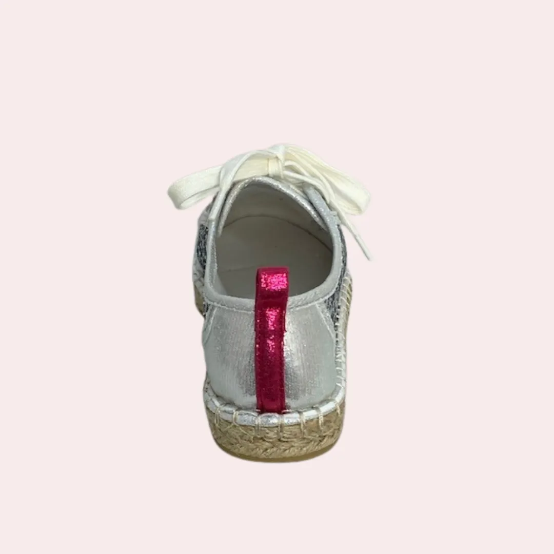 Silver glitter sneakers