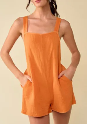 Sleeveless Back Braided Romper