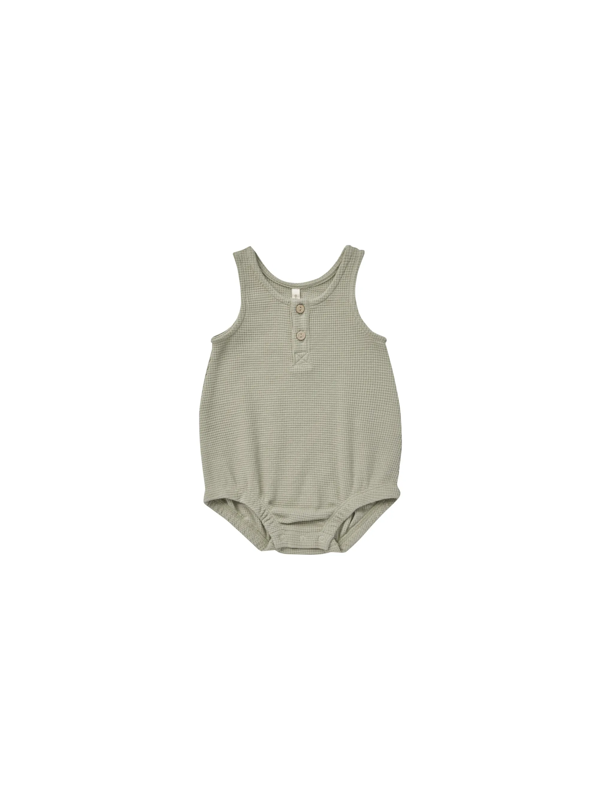 sleeveless bubble romper || sage