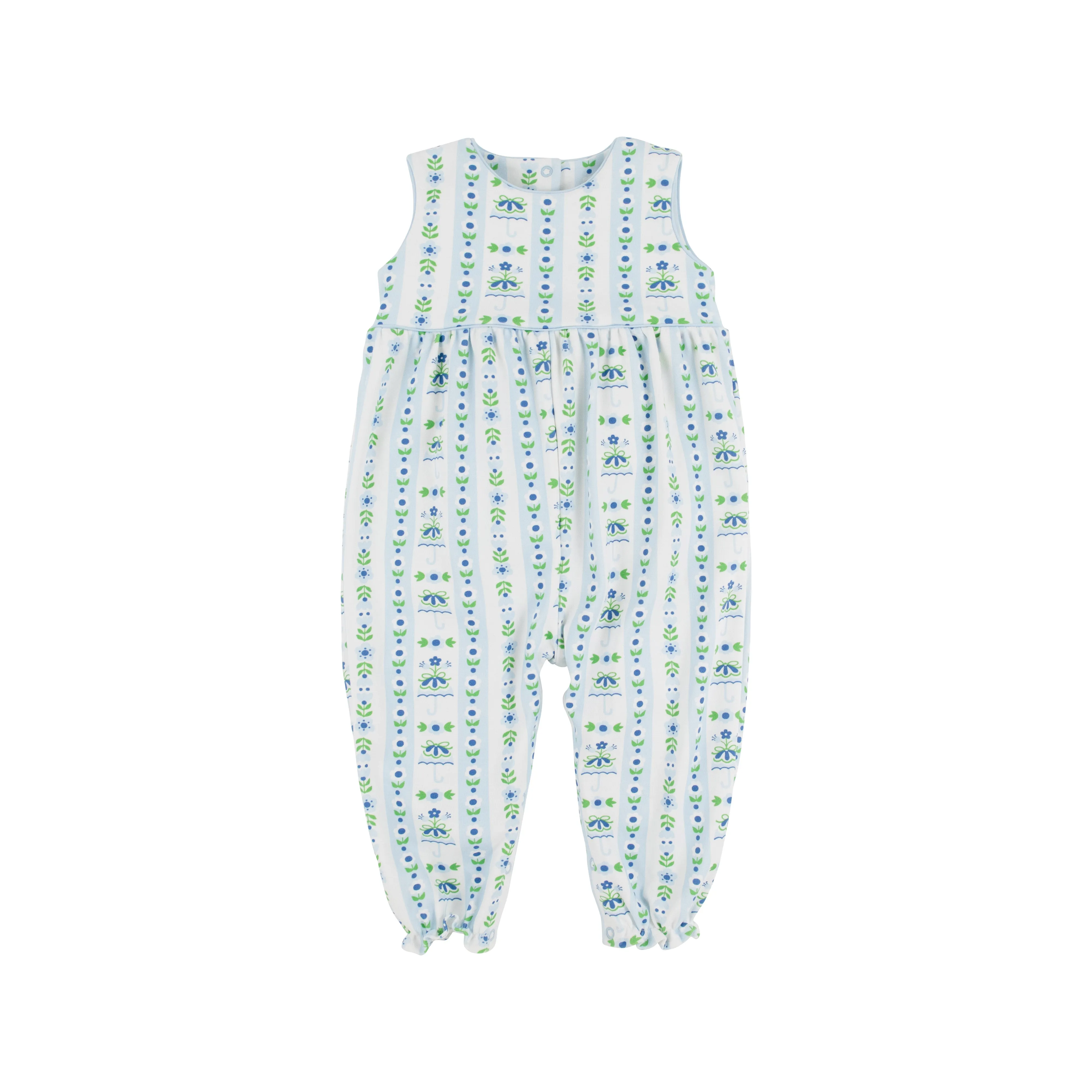 Sleeveless Rebecca Romper - Bedford Brellas with Buckhead Blue