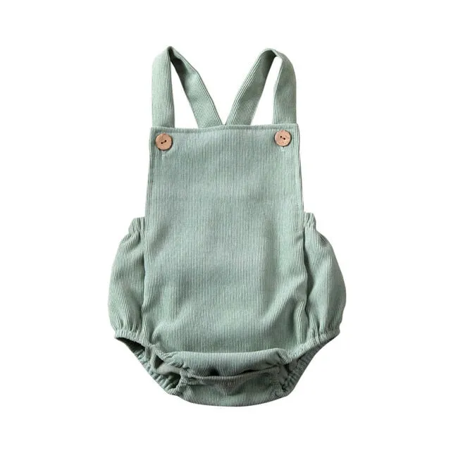 Sleeveless Unisex Romper Green