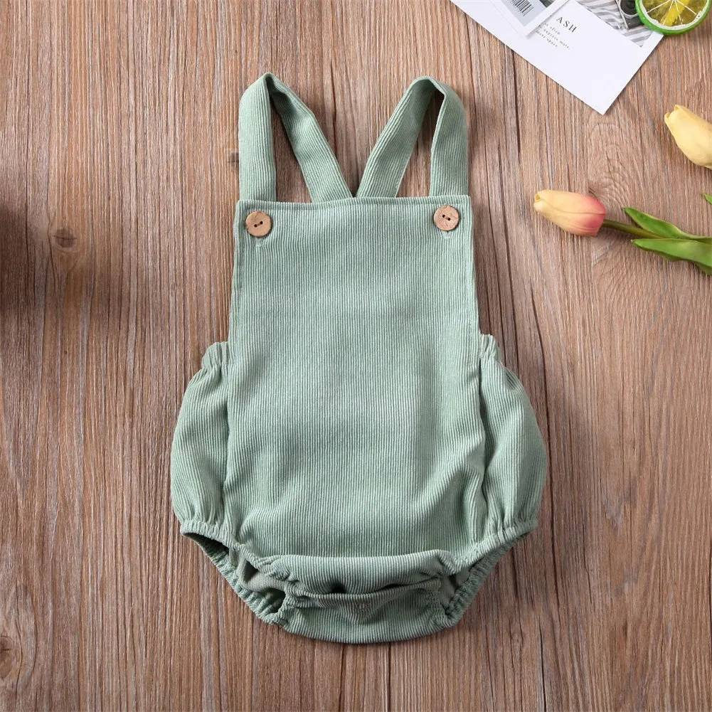 Sleeveless Unisex Romper Green