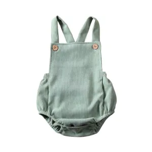 Sleeveless Unisex Romper Green