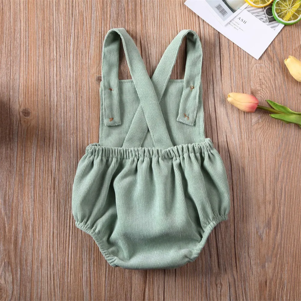 Sleeveless Unisex Romper Green