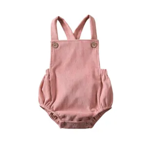 Sleeveless Unisex Romper Pink