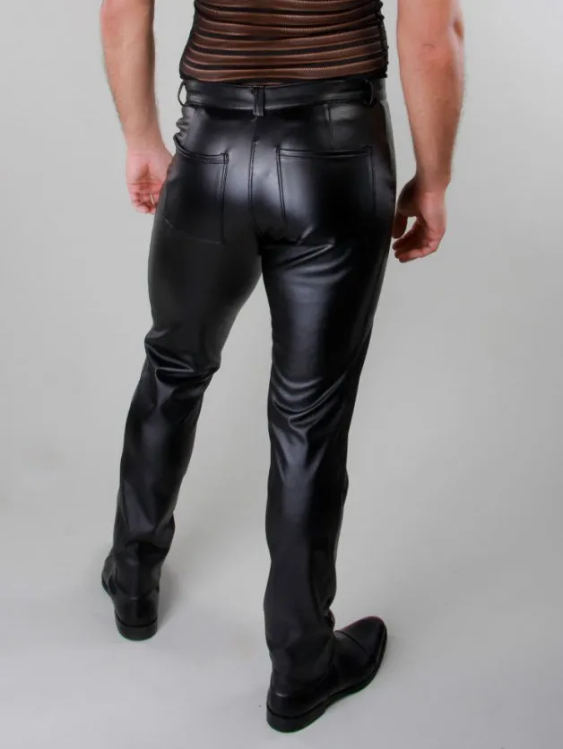 Slim-Fit Vegan Leather Pants