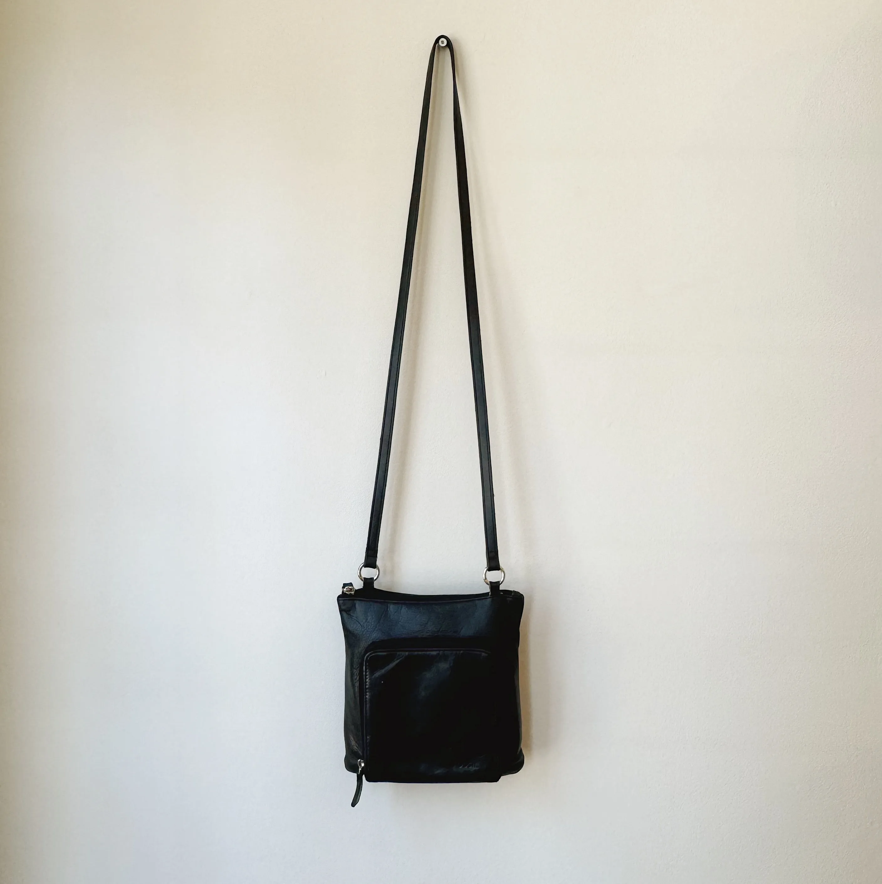 Small Black Leather Crossbody Bag
