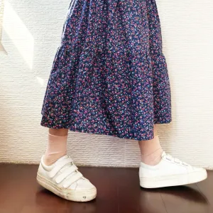 Small Flower Navy Handmade Skirt