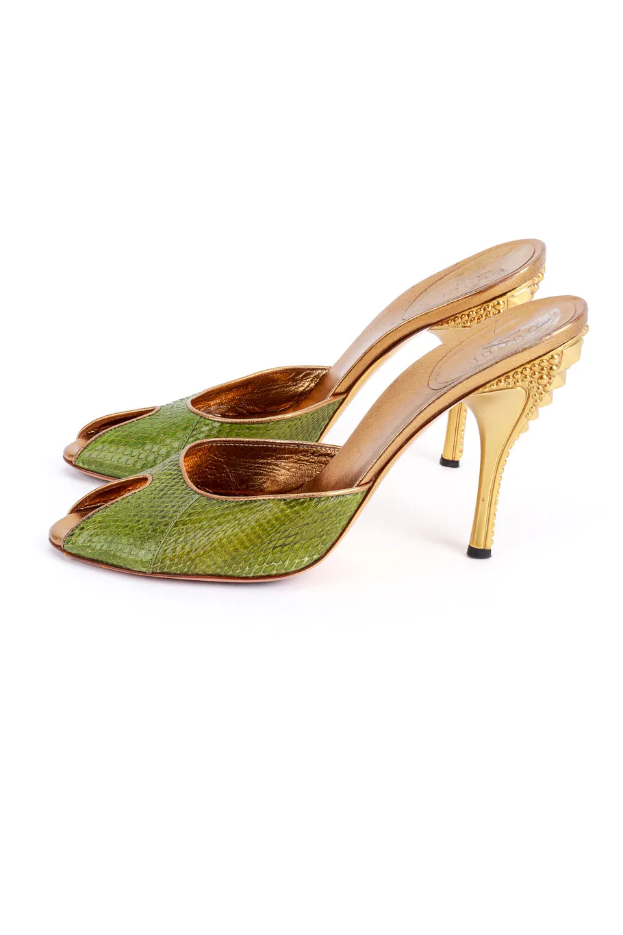Snakeskin and Stud Mules