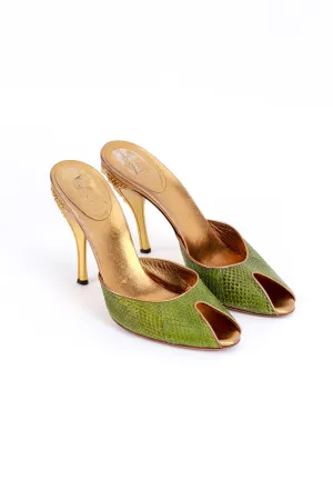 Snakeskin and Stud Mules