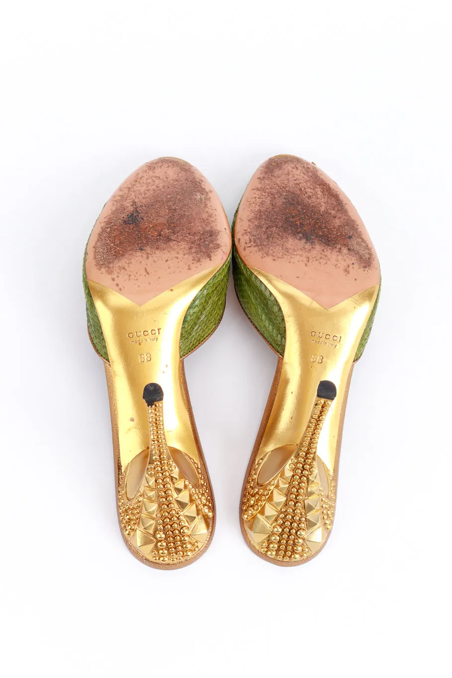 Snakeskin and Stud Mules