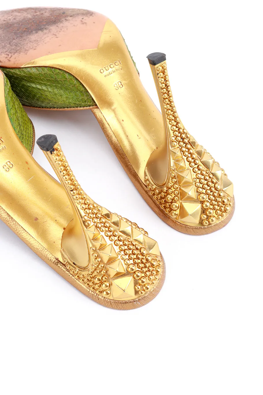 Snakeskin and Stud Mules