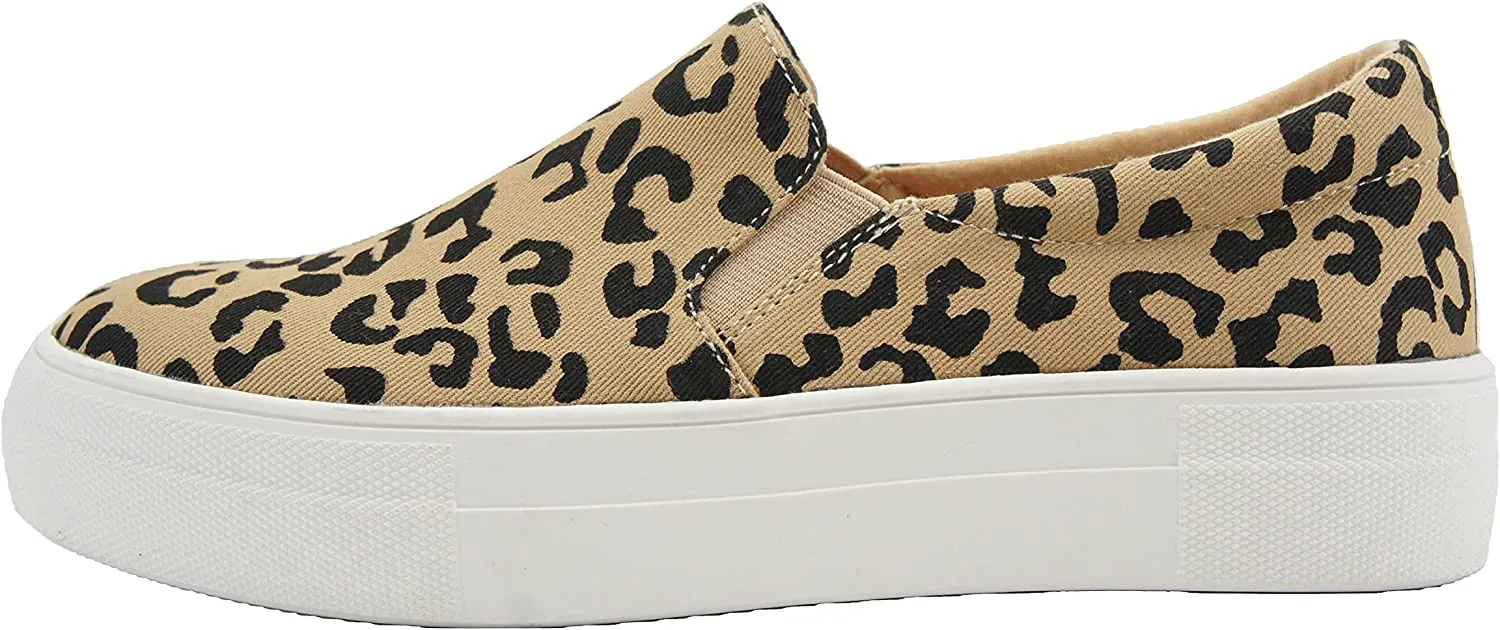 Soda Hike ~ Slip On Double Layer Foam Padded Cushion Sock Fashion Sneakers (Tan Bobcat, Numeric_6)