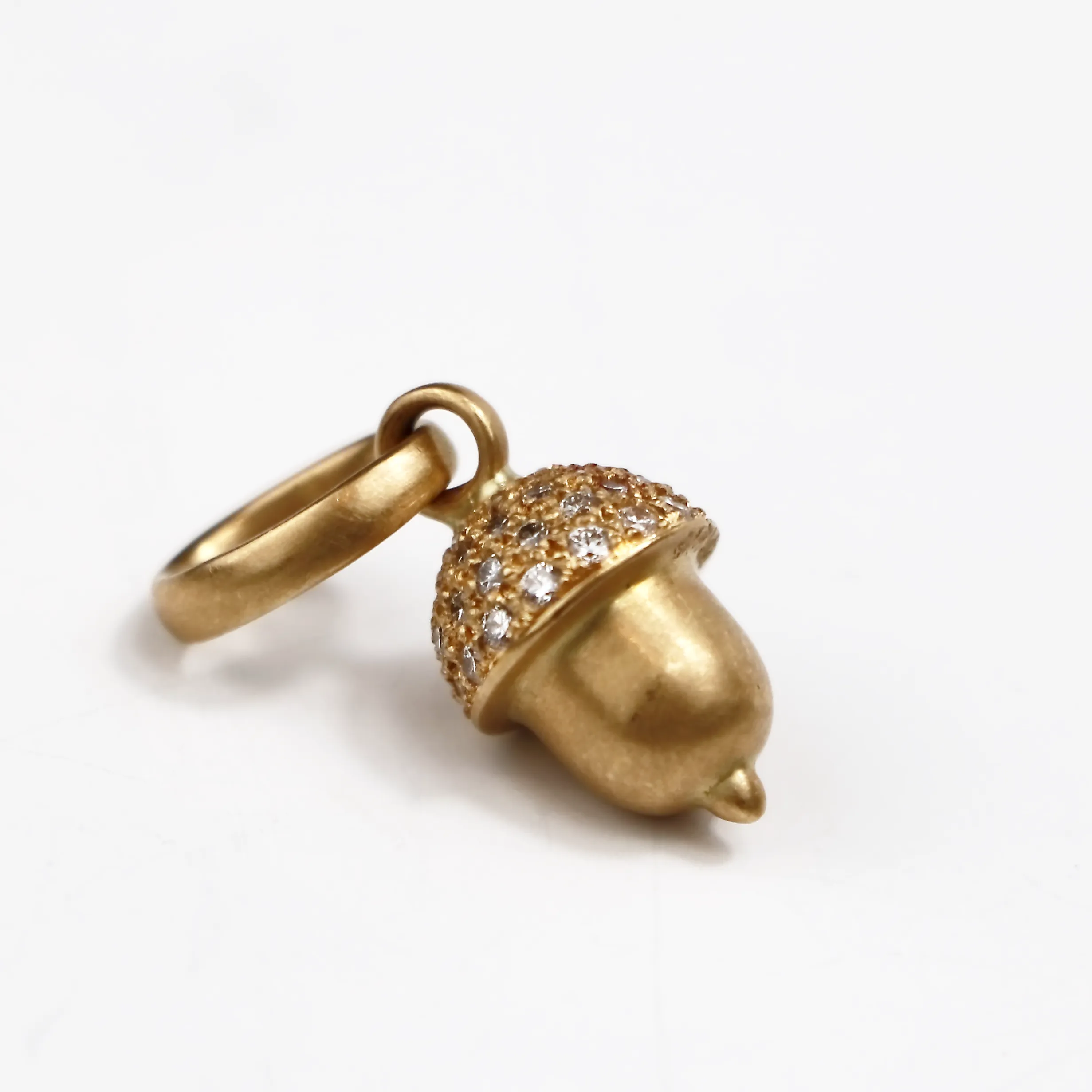 Sonoma Acorn Large Champagne Diamond Pendant in 20K Peach Gold