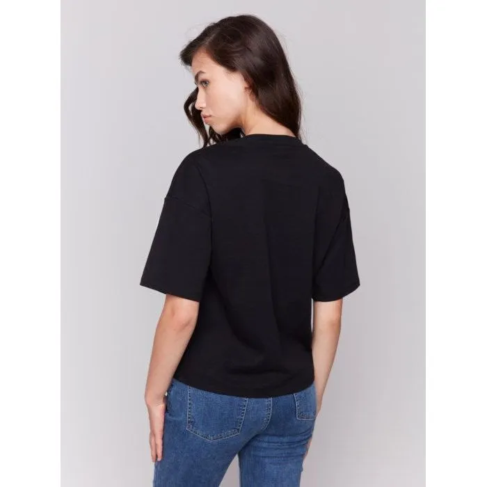 Soutache Swirl Cotton Top