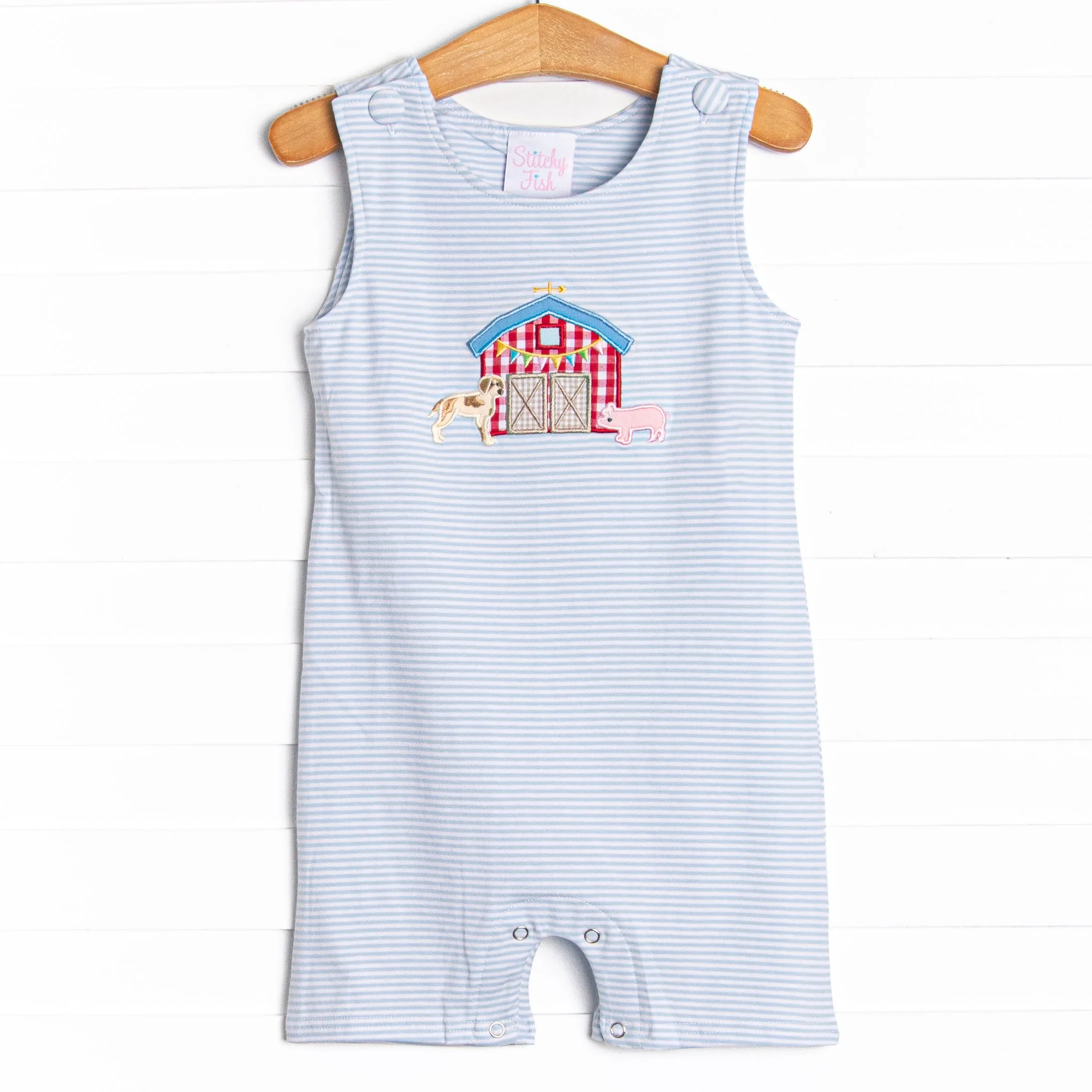 Southern Soiree Applique Jon Jon, Blue