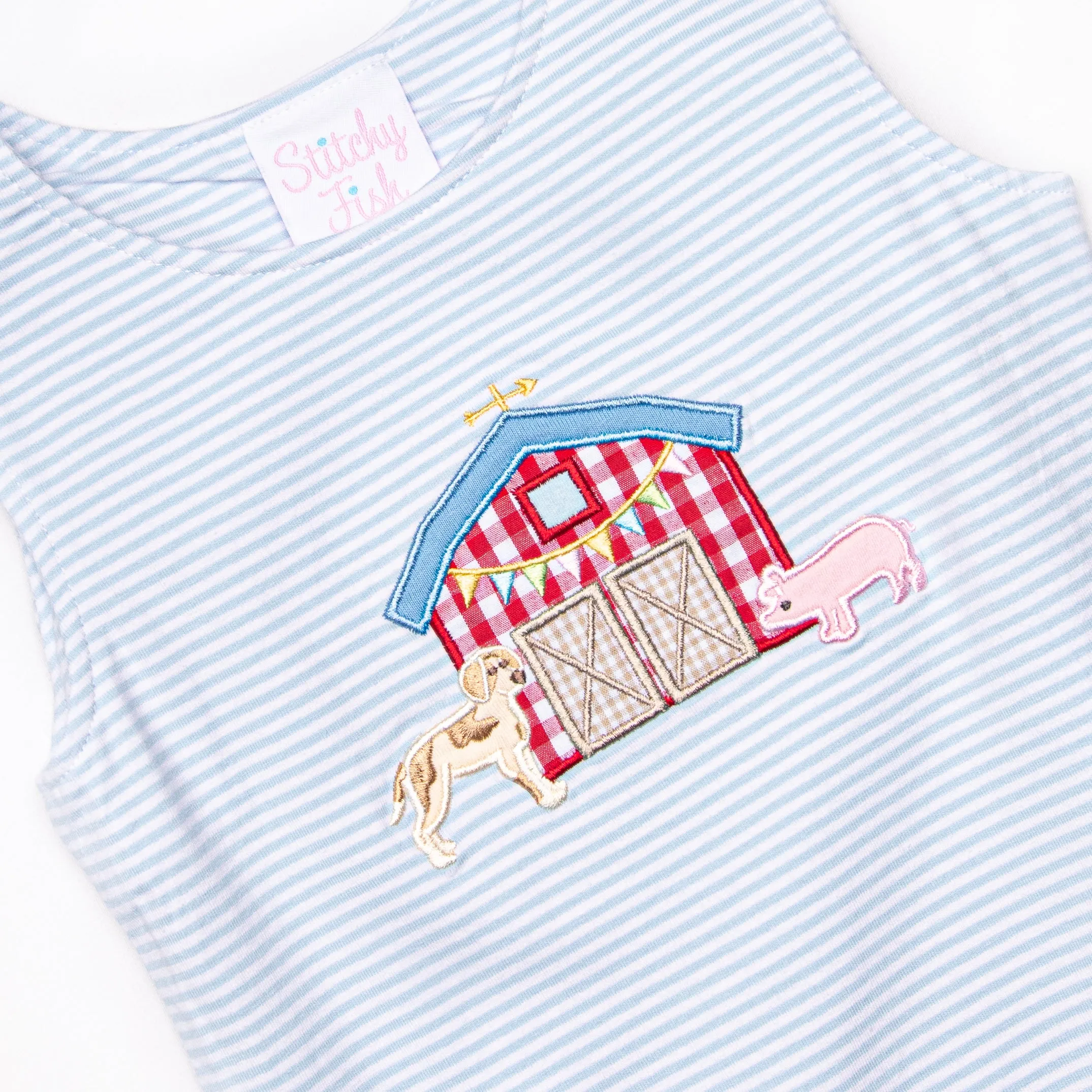 Southern Soiree Applique Jon Jon, Blue