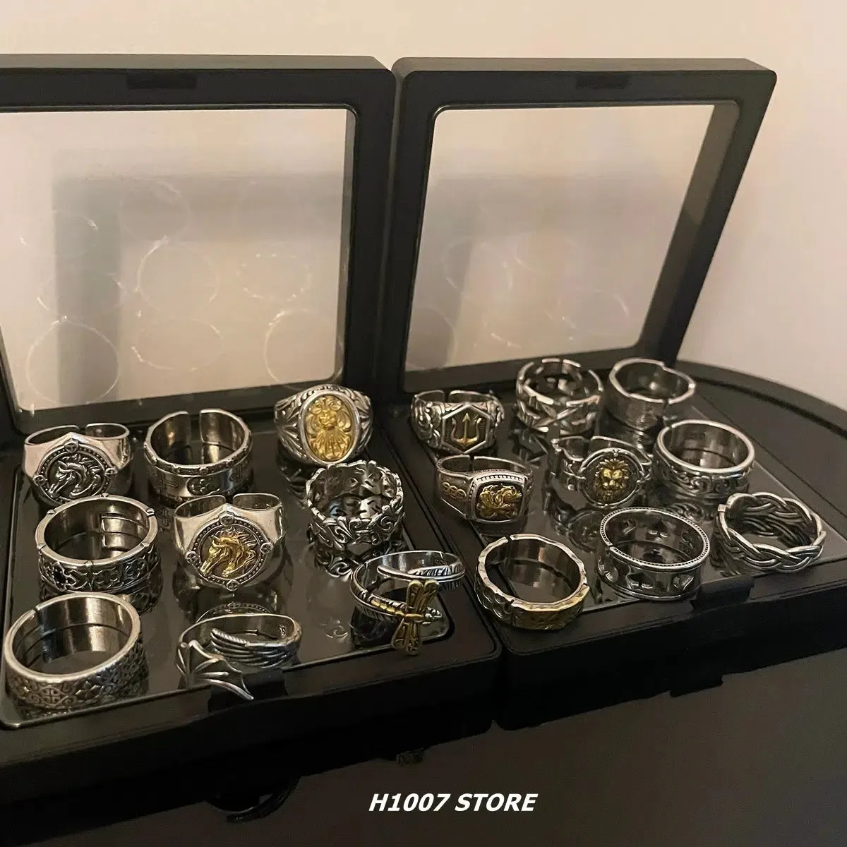 Stainless Steel Vintage Ring Set